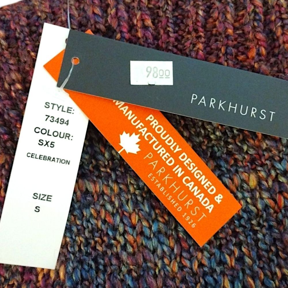 Parkhurst Multicolored Acrylic / Polyester Blend Knit Sweater, Size Small, NWT - Picture 3 of 5